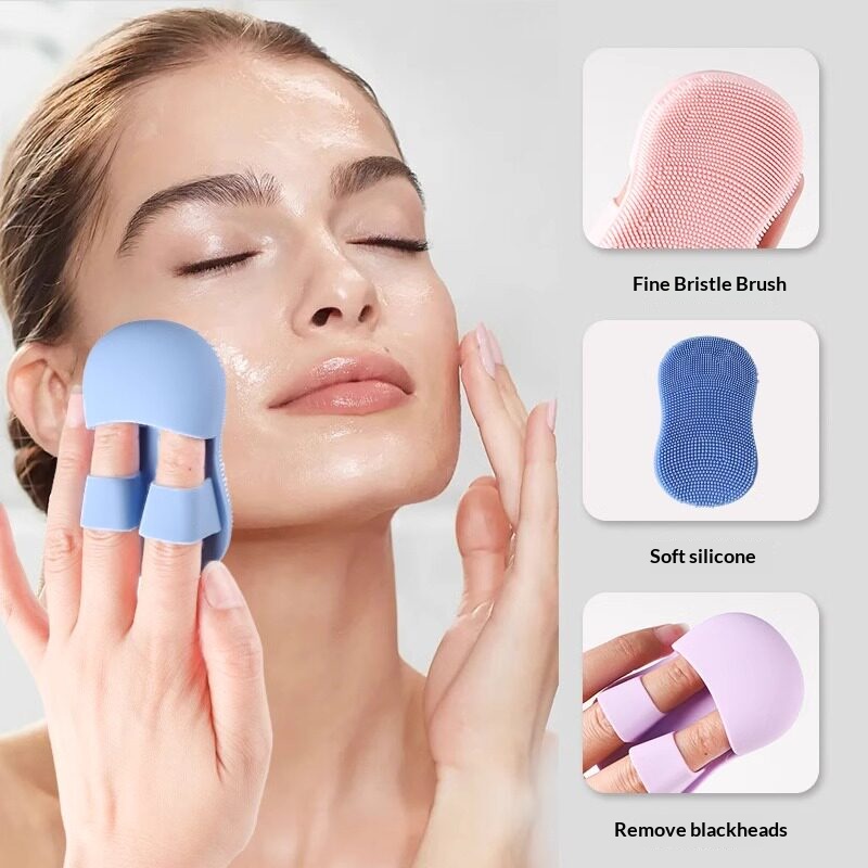 Silicone Face Scrubber Electric - فرشاة تنظيف الوجه السيليكونية للأصابع، منظف