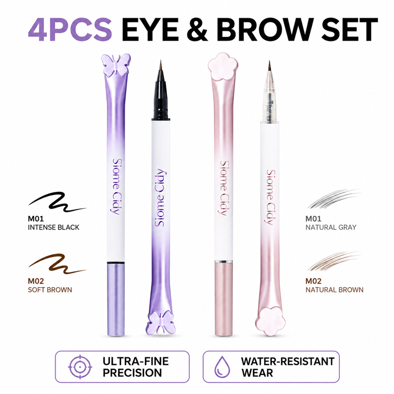 Waterproof Liquid Eyeliner Pen - سيوم سيدي مجموعة من 4 قطع