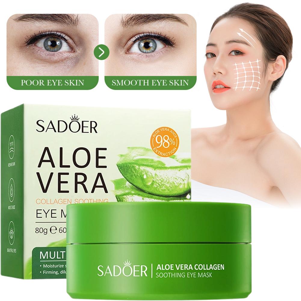 60 قطعة من قناع رقع جل الألوة  - مراجعة Collagen Under Eye Patches وسعره