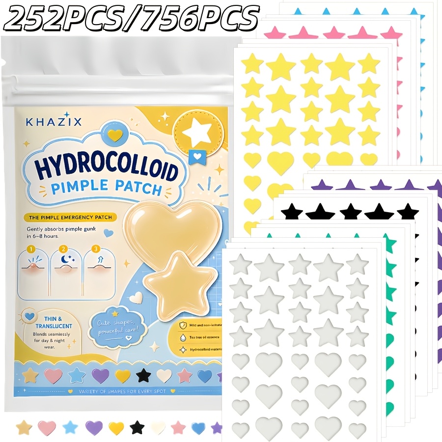7 ألوان، 252 قطعة/756 قطعة. لا - مراجعة Hydrocolloid Pimple Patch وسعره