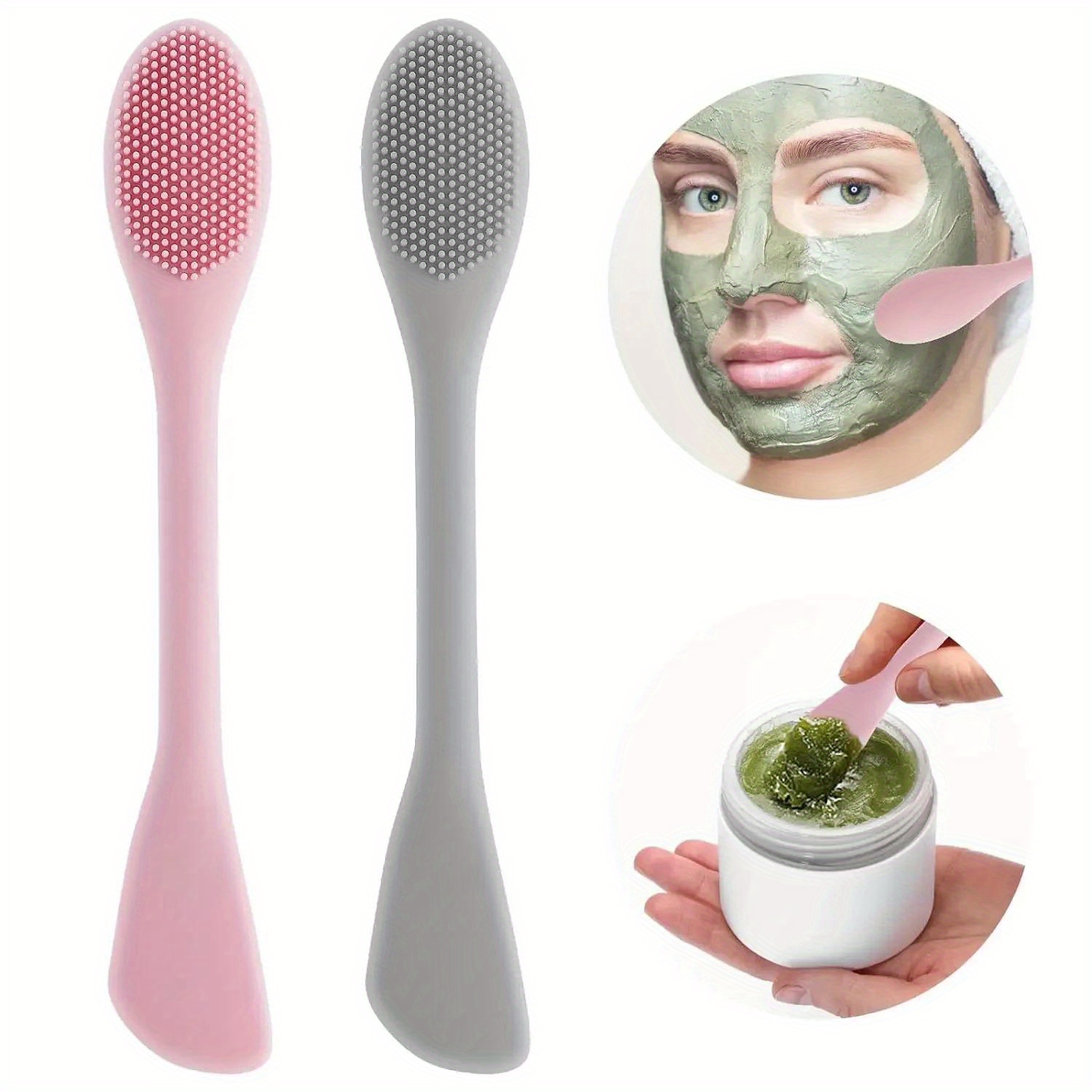 مزدوج الرأس قناع الوجه فرشاة س - مراجعة Silicone Face Scrubber Electric وسعره