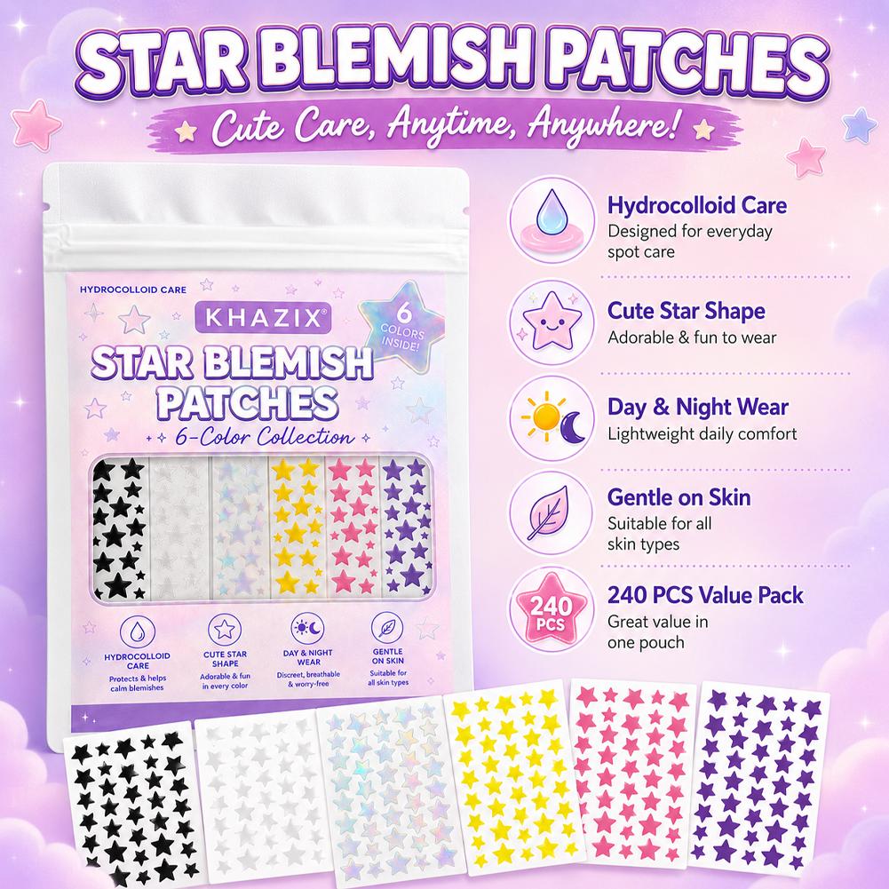 240 قطعة من لصقات النجوم لعلاج - مراجعة Hydrocolloid Pimple Patch وسعره