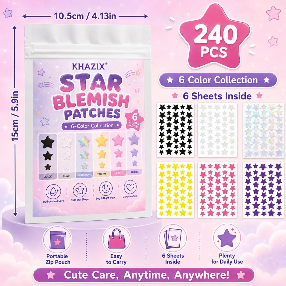 240 قطعة من لصقات النجوم لعلاج - مراجعة Hydrocolloid Pimple Patch وسعره